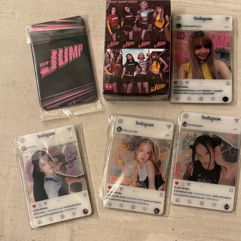 Blackpink K-Pop Photocard Set with Instagram Theme #Blackpink #Jump # Instagram